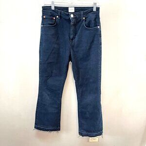 Closed Italian Crafted Premium Denim Cropped Jeans W/ Frayed Hem Size‎ 29